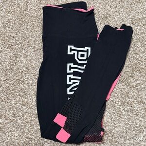PINK Victoria's Secret Leggings - Black and Pink Accents